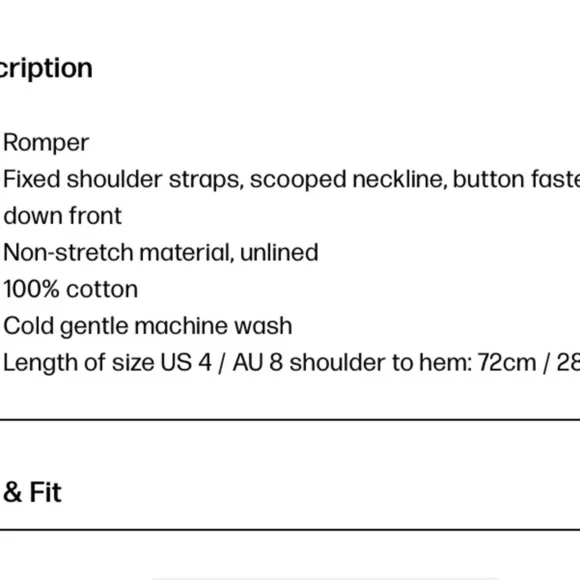 Princess Polly Damico Ivory Sleeveless Button Romper - Picture 9 of 9